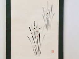 Japanisches Rollbild mit Blumenmotiv online kaufen | © Shoji Bau | Japanische Möbel und Antiquitäten